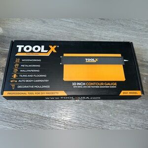 Tool X 10 Inch Contour Gauge With Metal Lock And Tightness Adjustable Screws